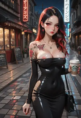 Evening Stroll With Coffee