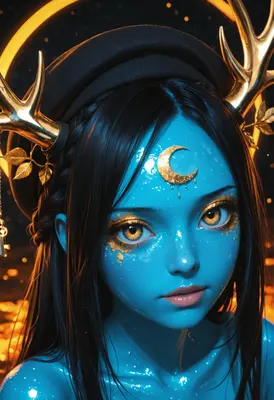 Celestial Being with Golden Antlers