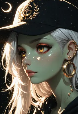 Celestial Glow of the Moonlit Maiden