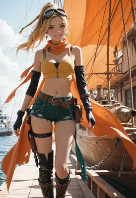 Adventurous Sky Pirate on the Dock