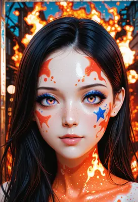 Fiery Star Gaze Portrait