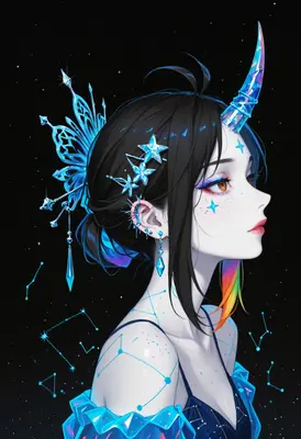 Celestial Unicorn Maiden in Crystal