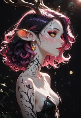 Enchanted Deer Spirit in the Rain