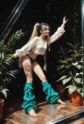 Stunning Dancer in Floral Ink