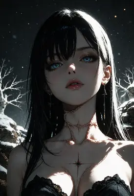Scarred Beauty in the Winter Night