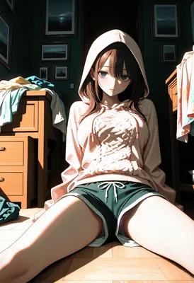 Melancholy Girl in a Sunlit Room