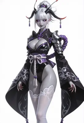 Ethereal Demon Empress in Traditional Attire
