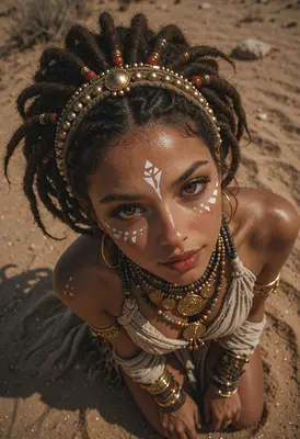 Desert Princess with Golden Adornments