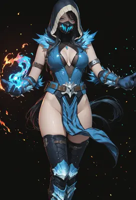 Frost Assassin Wielding Elemental Flame