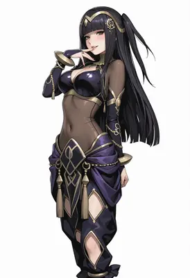 Mysterious Dark Sorceress in Royal Purple