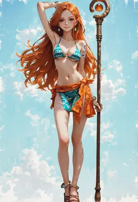 Navigator Nami with Her Magical Staff