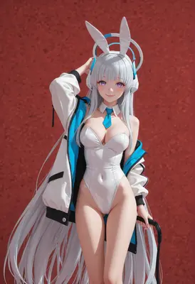 Futuristic Bunny Girl in Tech Jacket