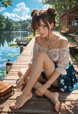 Summer Afternoon on the Wooden Pier