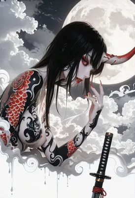 Oni Princess Under the Full Moon