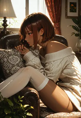 Sunlit Moments in a Cozy Chair