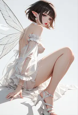 Ethereal Fairy in White Silk