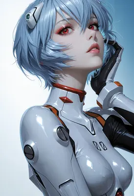 Ethereal Portrait of Rei Ayanami