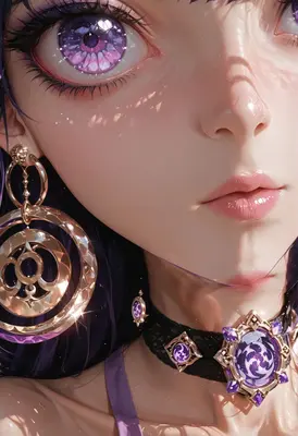 Raiden Shogun Close Up Portrait