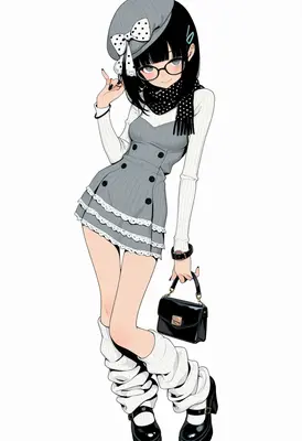 Chic Fashionista in Polka Dots