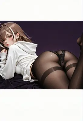 Resting Beauty in Sheer Tights