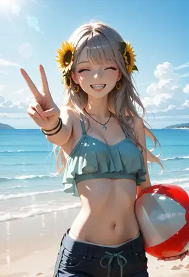 Cheerful Summer Beach Day Vibes