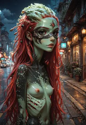 Ethereal Forest Spirit in Urban Night