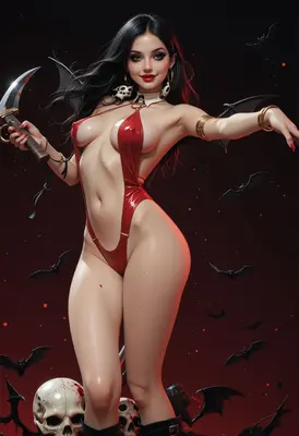 Sultry Vampire Queen With Sickle