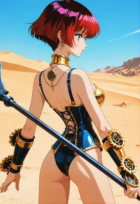 Steampunk Warrior in the Desert Sands