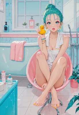 Relaxing Bath Time with Rubber Duck