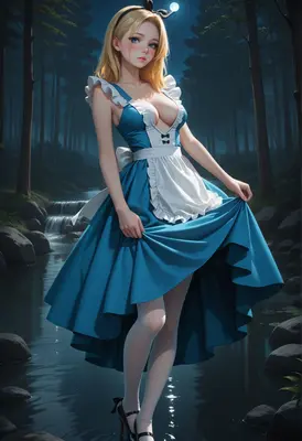 Alice in the Enchanted Moonlight Forest