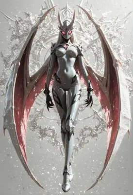 Ethereal Winged Warrior in Chrome Armor