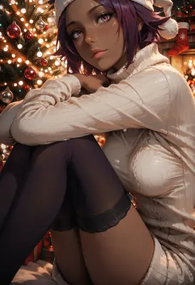 Cozy Christmas Holiday Anime Girl