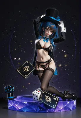 Magical Casino Girl with Dice
