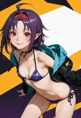 Anime Girl in Bikini and Jacket