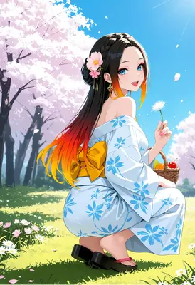 Springtime Stroll in Cherry Blossom Park