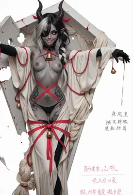 Smiling Succubus Emerging From A Coffin