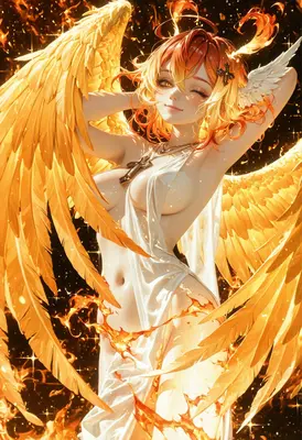 Radiant Seraph of Burning Golden Wings