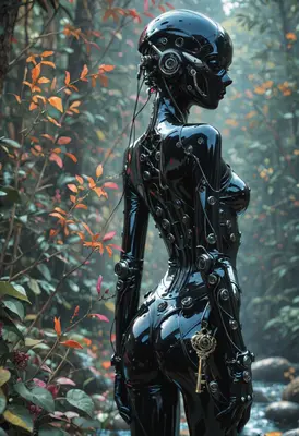 Cyborg Guardian in the Enchanted Woods