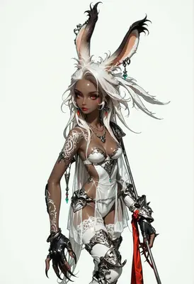 Ethereal Lunar Bunny Warrior Princess