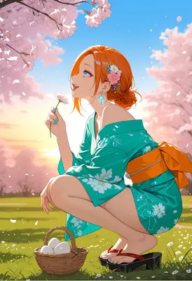 Springtime Joy With Cherry Blossoms