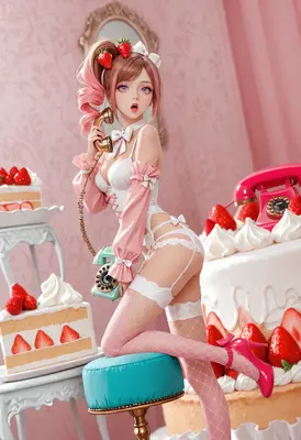 Strawberry Sweetheart on the Phone