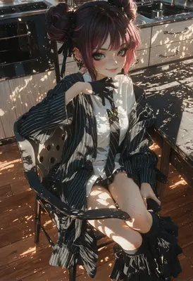 Stylish Girl With Butterfly Accents