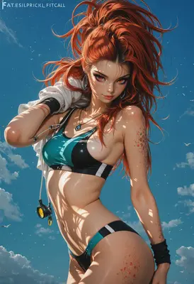 Redheaded Athlete Under Summer Skies