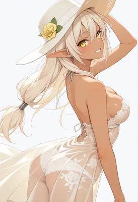 Sun-Kissed Elf in Summer Lace