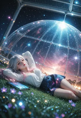Stargazing Under A Glowing Glass Dome