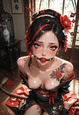 Captive Rose in a Traditional Room