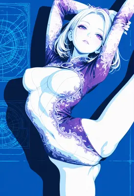 Cybernetic Beauty in Blue