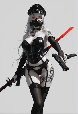 Tactical Mercenary with Red Glowing Eyes