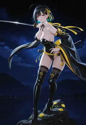 Midnight Blade in Black and Gold
