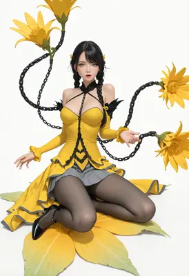 Sun Maiden with Chained Sunflowers